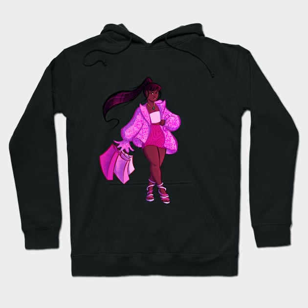 This Barbie Likes to Shop Hoodie by KeishaOak